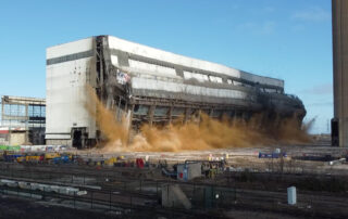 Explosive demolition of Building